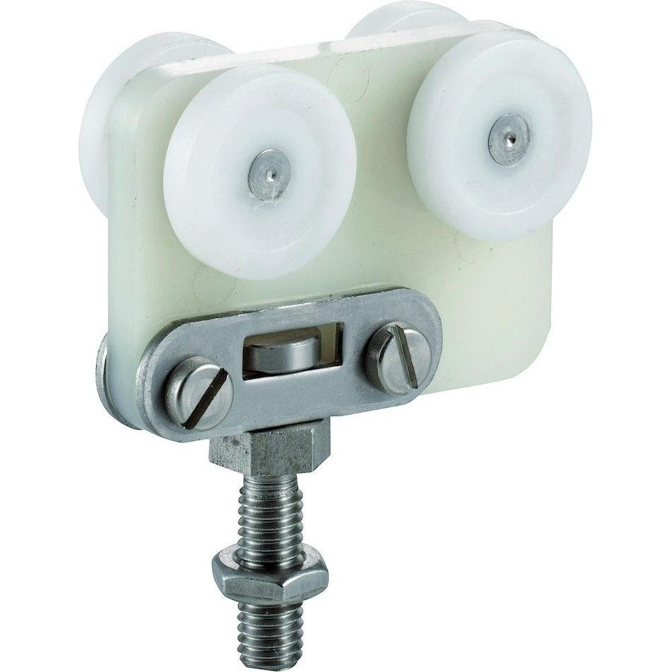 Woelm, Carrello di trasporto, OT-Doppelrollenwagen, für Falttüren, 80 FW, Edelstahl rostfrei