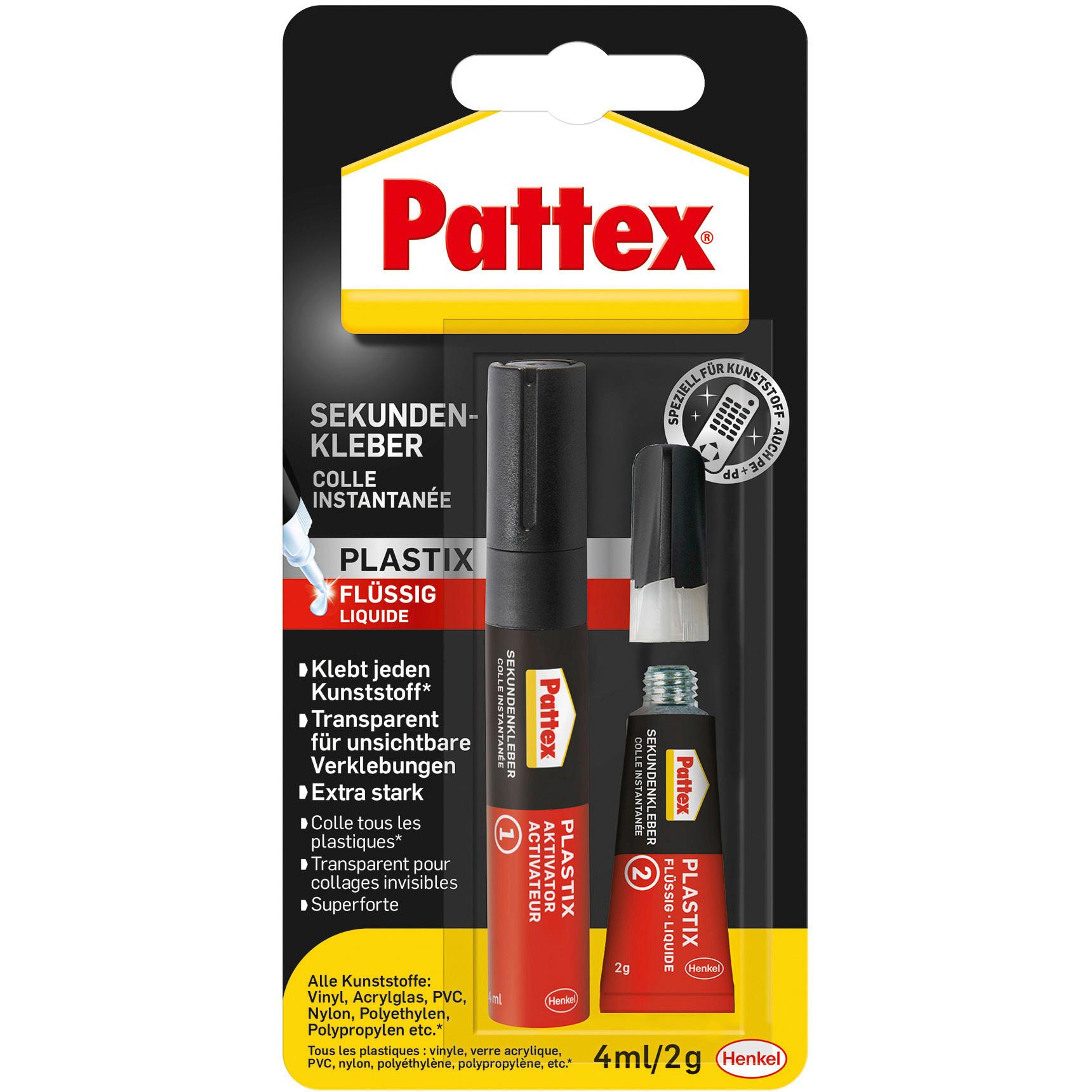 Pattex, Klebstoff, Plastix (2 g, 4 ml)