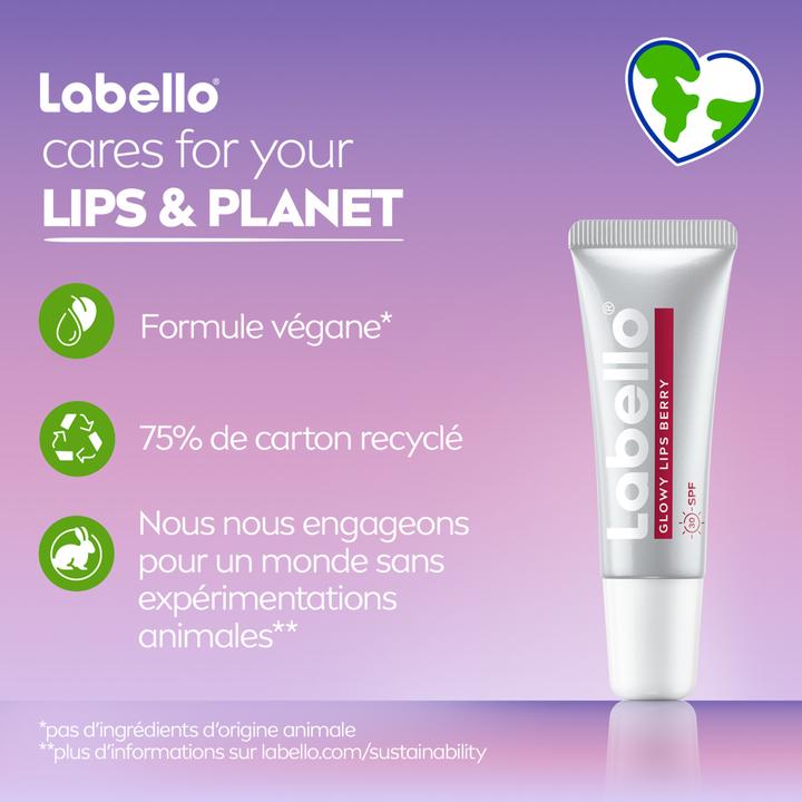 Actual product image LABELLO Glowy Lips Berry (Lip balm, 10 ml)