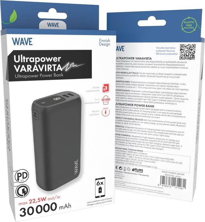 Image du produit Wave Ultrapower -varavirtalähde, 30, musta
