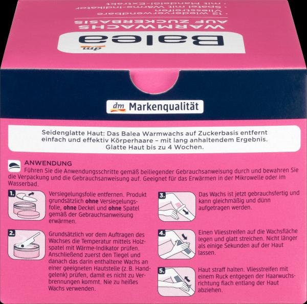 Produktbild dm Balea Warmwachs auf Zuckerbasis (250 ml, 1 x, 7500 g)