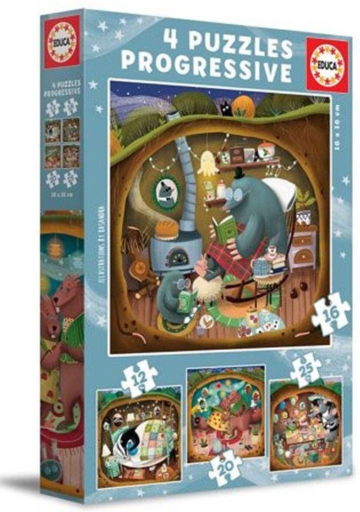 Actual product image Educa Παζλ Progressive Puzzles Forest Tales 12+16+20+25 EDU19685 (4 pieces)