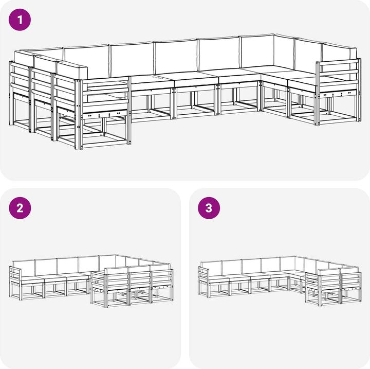 Produktbild vidaXL Outdoor-Sofa