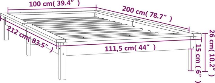 Image du produit vidaXL Bettgestell (120 x 190 cm)
