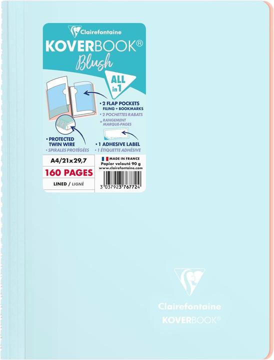 Image du produit Clairefontaine Koverbook Blush (A4, À rayures, Couverture rigide)