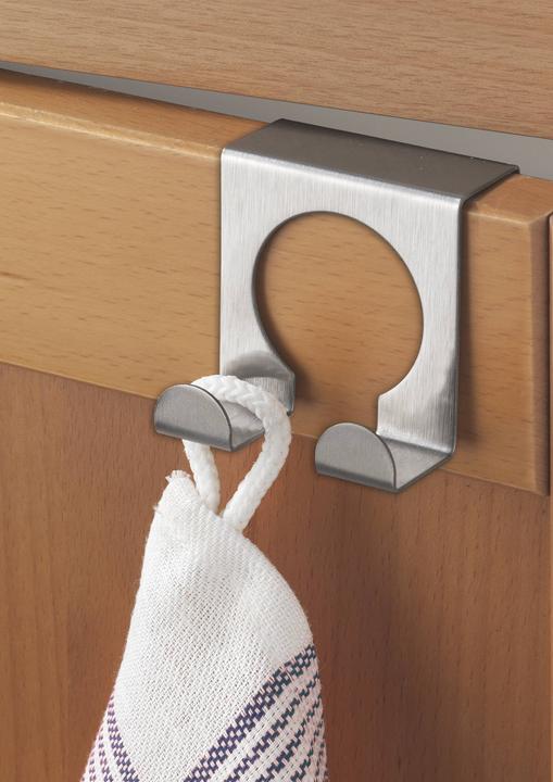 Image du produit Wenko Crochet de porte double, lot de 2, inox mat