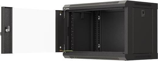 Produktbild Lanberg 19 6HE 540x350 schwarz Wandmontage Rackschrank mit Glastür (Flat Pack) (10.86 HE, 19 Zoll Rack)