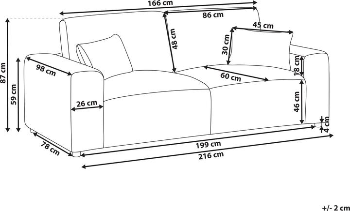 Produktbild Beliani Sandora (3-Sitzer)