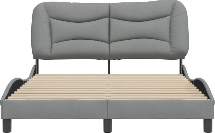 Actual product image vidaXL Bed frame with fabric headboard (140 x 190 cm)