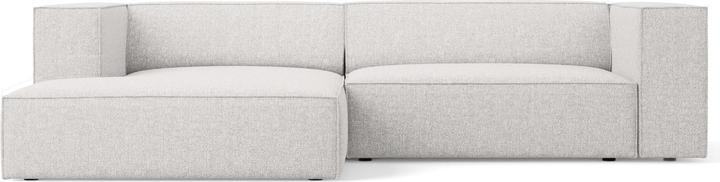 Actual product image Cosmopolitan Design Left Corner Sofa, "Arendal", 3 Seats, Light Grey, 224x166x70 Made in Europe (Corner sofa)