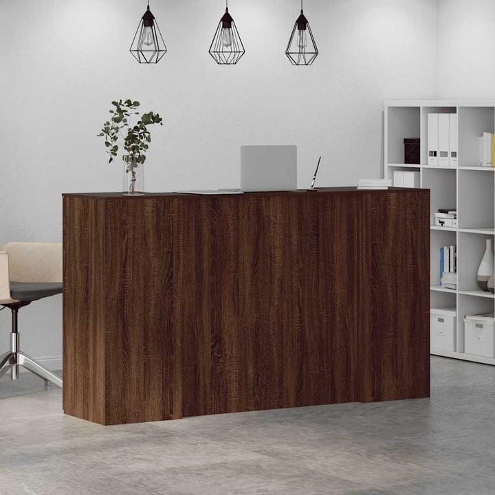Immagine prodotto VidaXL Bancone reception grigio cemento 200x50x103,5 cm bancone reception in legno