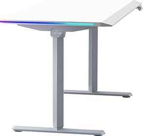 Actual product image Ultradesk Gaming-Tisch QUEST, 140x70cm, 72-120cm, grau-weiss