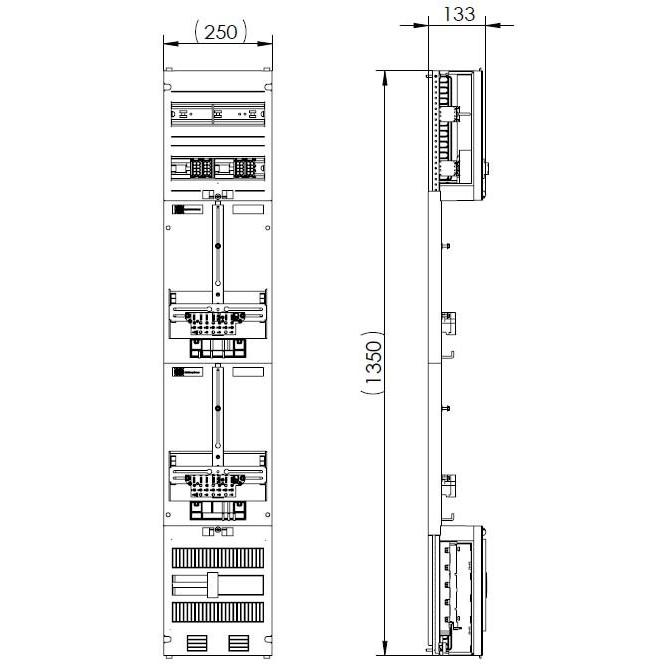 ABN, Verteilerschrank Zubehör, Z19620 Zählerplatz 3Pkt 2Z sperrb HS/ZSK
