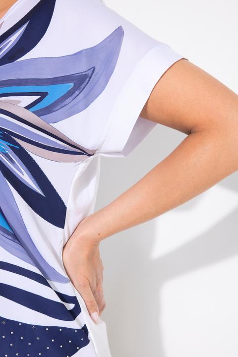Produktbild Ulla Popken T-Shirt, Blüte, Oversized, Rundhals, Halbarm (58)