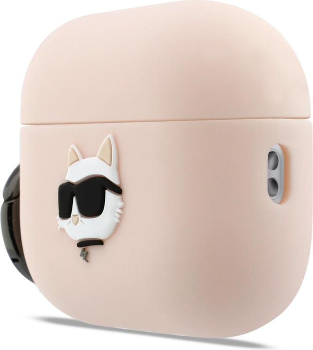 Produktbild Karl Lagerfeld - Silicone Chaupette Head 3D (KLAP3RUNCHP) - Apple AirPods Pro 3 - Pink (Kopfhörer Hülle)