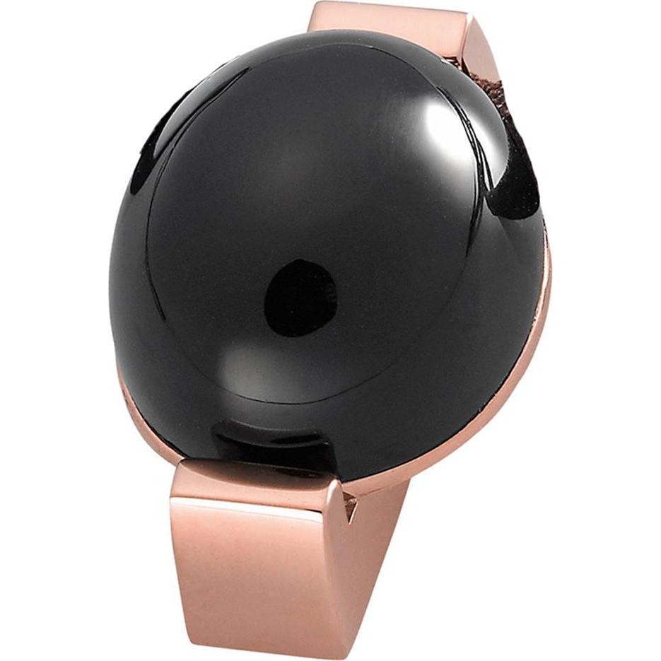 Xen, Kettenanhänger, Anhänger mit Onyx rosèvergoldet aus Edelstahl, (Edelstahl)