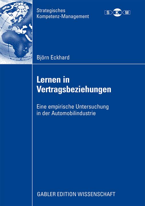 Produktbild Lernen in Vertragsbeziehungen (Deutsch, Björn Eckhard, 2008)