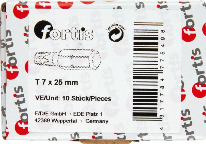Image du produit Magni Broca 1/4 pouce A10stk.fortis 7 x 25 mm DIN3126 C6,3 t