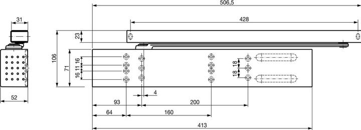 Image du produit Dormakaba TS 99 FL (Porte de jardin, Porte en bois, Intérieur)