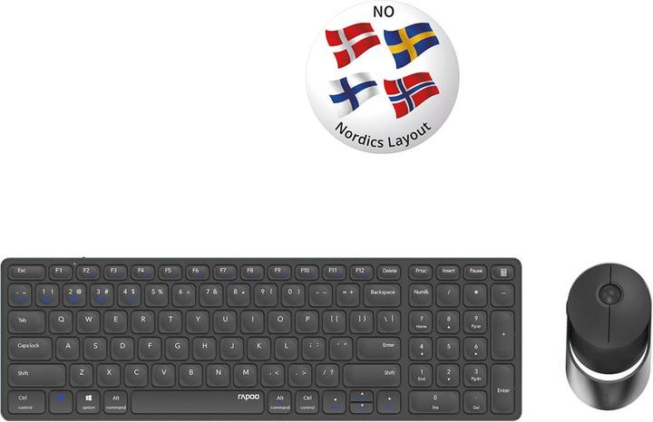 Actual product image Rapoo Keyboard/Mice Set (Eng. Int., Wireless)