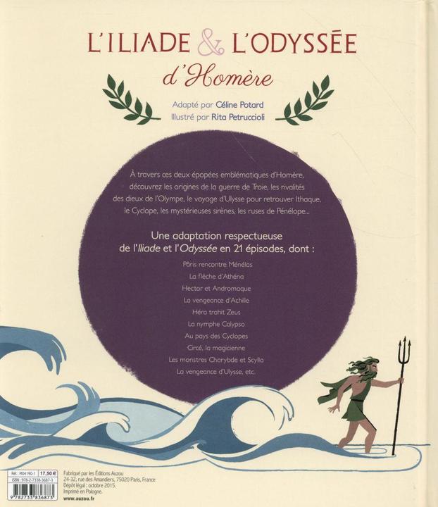Produktbild Auzou France L'Iliade et l'Odyssée d'Homère (Französisch, Céline Potard, Rita Petruccioli, 2015)