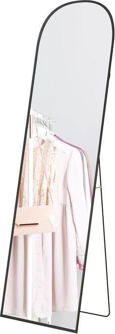 Actual product image Swisshandel24 Standspiegel, Ganzkörperspiegel, modernes Design, 50 cm x 1,5 cm x 161,5 cm, Schwarz