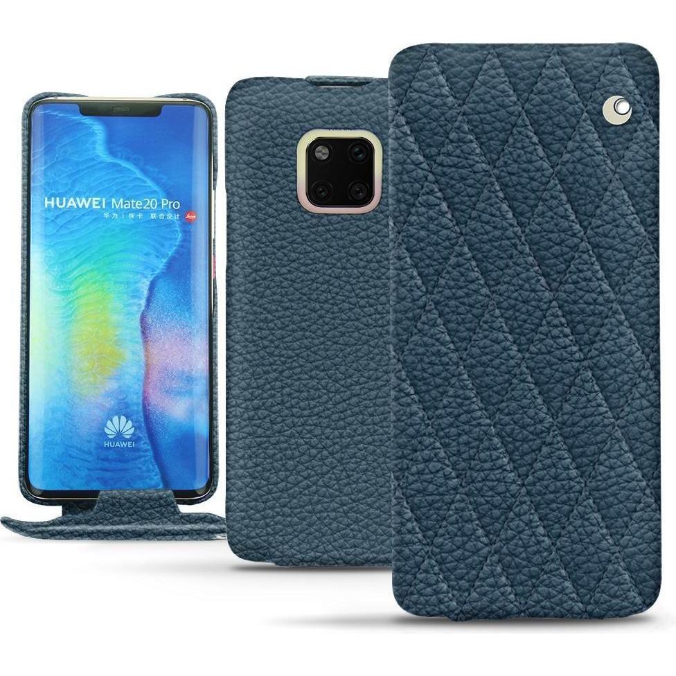 Thumbnail - Noreve Lederschutzhülle vertikal (Huawei Mate 20 Pro), Smartphone Hülle, Blau