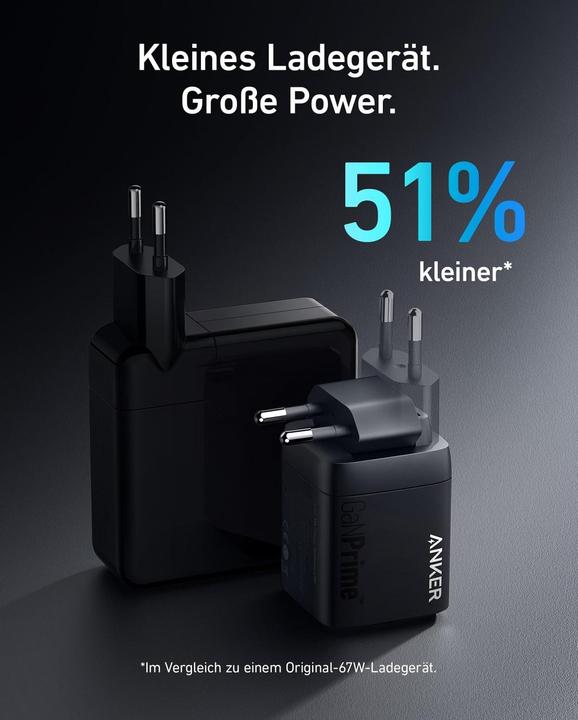 Image du produit Anker 735 Chargeur mural Prime 67W 1A/2C Noir (67 W)