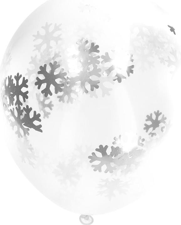 Image du produit Folat Ballons avec confettis de flocons de neige (4 x)