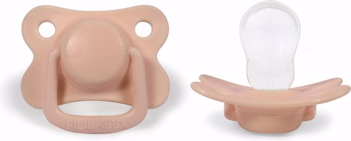 Filibabba Pacifiers 2-pack - Peach +6 months (2x, 6 - 36 Months)