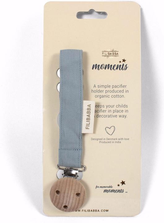 Actual product image Filibabba Pacifier holder Moss green