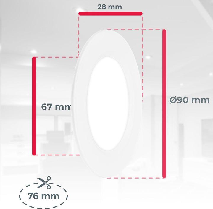 Immagine prodotto B.K.Licht Set di 6 luci da incasso LED ultrapiatte - Tariffa Flat