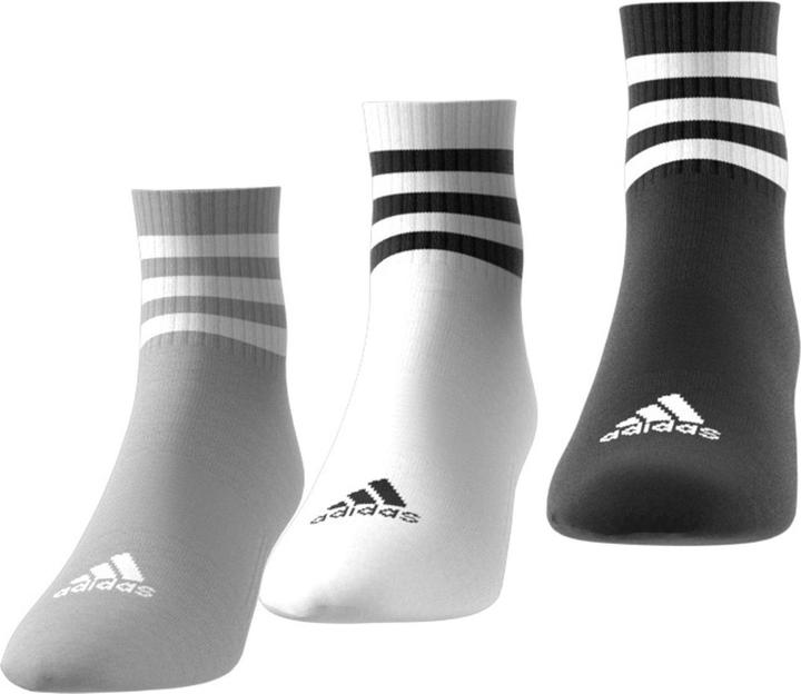 Actual product image adidas 3-Stripes Cushioned Sportswear Mid-Cut Socks (3 pairs) (40 - 42)