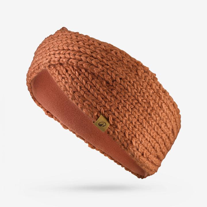 Wedze Stirnband Damen geflochtenes Design - Wavy 500 braun