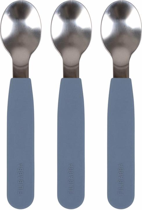 Filibabba Silikon löffel 3er-Pack - Powder Blue