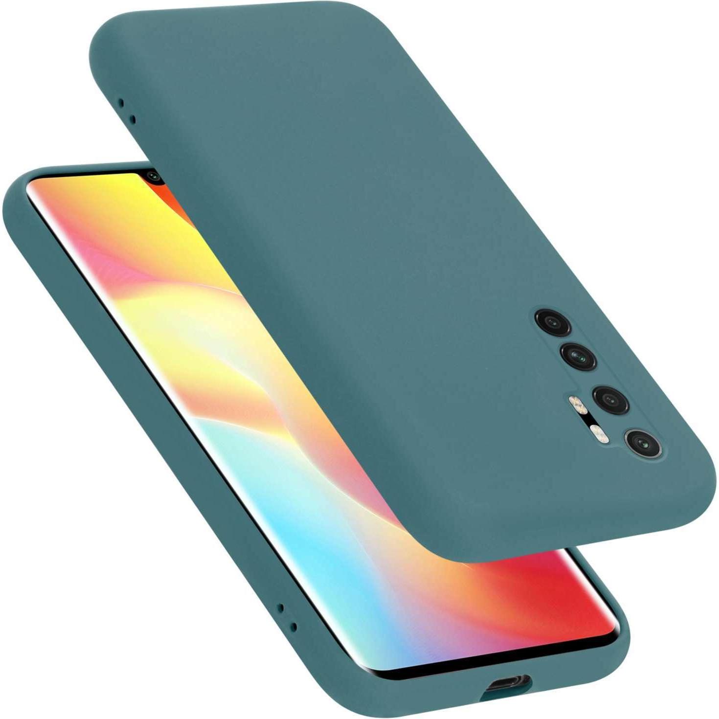 Cadorabo Hülle für Xiaomi Mi NOTE 10 LITE TPU im Liquid Case Design (Xiaomi Mi Note 10 Lite), Smartphone Hülle, Grün