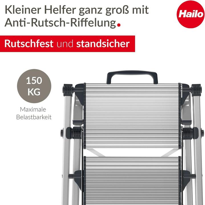 Image du produit Hailo MK80 ComfortLine, escabeau confort, 2 marches (Escabeau, 46 cm)