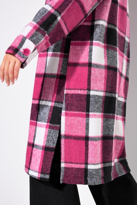 Actual product image Ulla Popken Plaid Long Sleeve Shacket (46, 48)