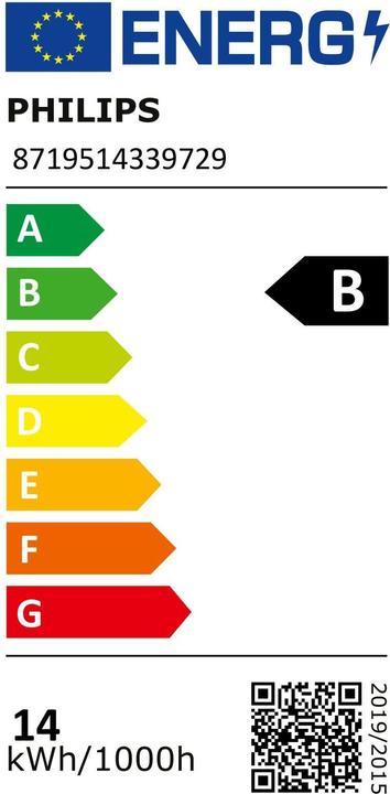 Energy Label Philips Tube MASTER LEDtube 1200 mm UE 13.5W 840 T8 (G13, 13.50 W, 2500 lm, 1 x, B)