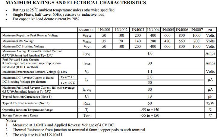 Produktbild MiC 10 Stk. 1N4001 Universelle Silizion Diode (Diverse)