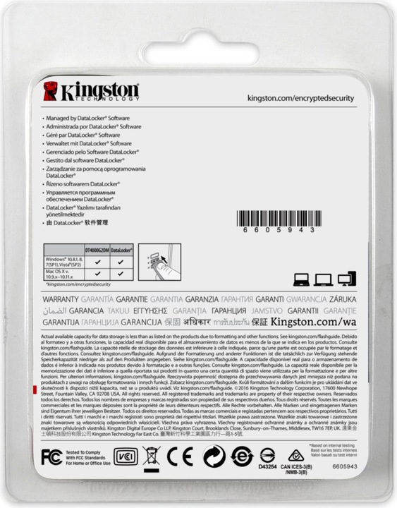 Produktbild Kingston 32GB USB3.0 DT4000 G2 256 AES FIPS 140-2 Level 3 Management Ready (32 GB, USB-A, USB 3.0)