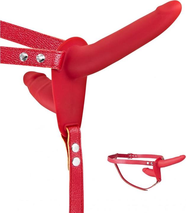 Image du produit Fetish Tentation Double gode ceinture rouge -