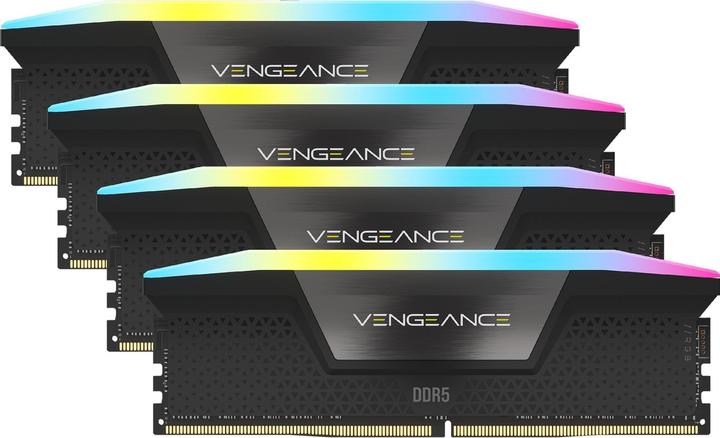 Image du produit Corsair VENGEANCE RGB DDR5 6400MT/s 96GB (4x24GB) Intel XMP (4 x 24 Go, 6400 MHz, RAM DDR5, DIMM)