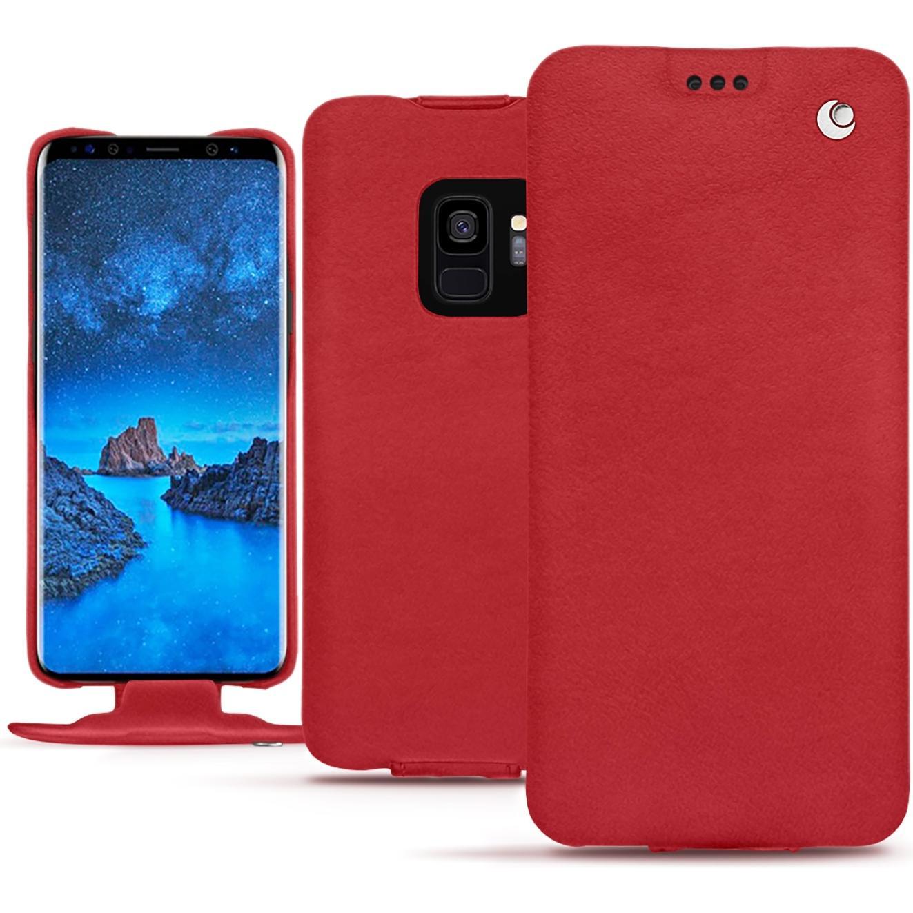 Thumbnail - Noreve Lederschutzhülle vertikal (Samsung Galaxy S9), Smartphone Hülle, Rot