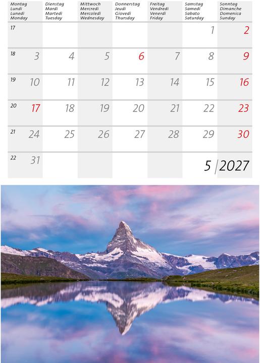 Actual product image Kleiner Schweizer Kalender 2027 (14.8 x 22 cm)