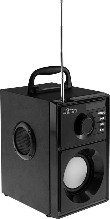 Actual product image Media-Tech Głośnik bezprzewodowy Boombox MT3179 15W USB-C Srebrny (6 h, Rechargeable battery operated, USB power delivery)