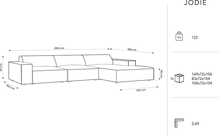 Actual product image Micadoni Jodie (Corner sofa)