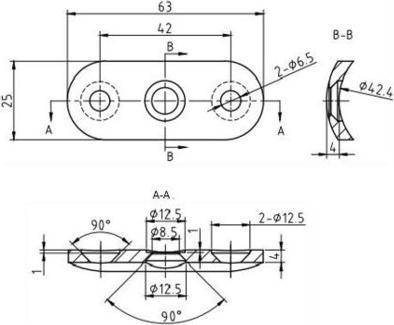 Image du produit OK-Line Supports de main courante mod+AMMAqA-le 02 avec rosace plate (Acier inoxydable)