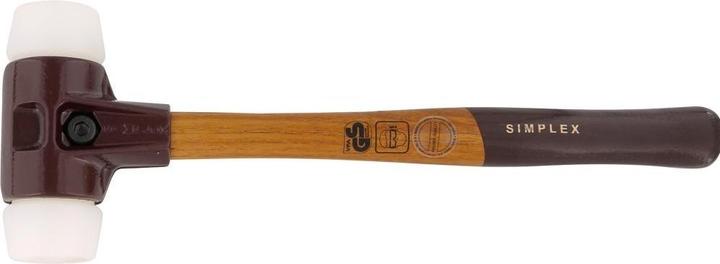 Actual product image Halder Soft faced hammer SIMPLEX length 330 mm head-Ø 40 mm hard wood nylon white (650 g)