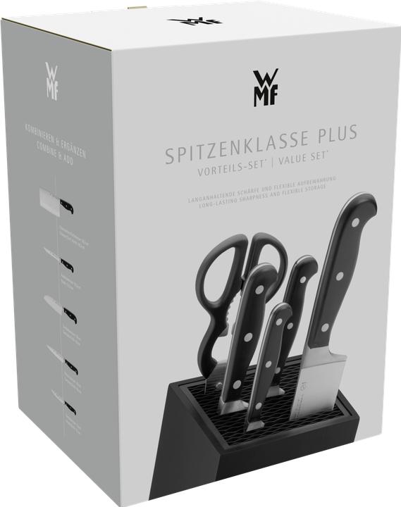 Actual product image WMF Knife advantage set 6-piece SPITZENKLASSE PLUS with FlexTec knife block black